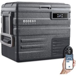 BODEGACOOLER 12 Volt Car Refrigerator,68Quart(65L) Camping Fridge,RV Portable Freezer Single Zone,with APP Control,-4℉-68℉ Car Cooler,12/24V DC and 100-240V AC,for Travel,Truck,Outdoor,Vehicles