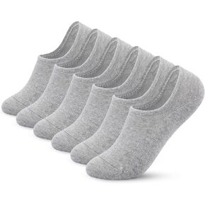 VOROLO No Show Socks for Womens,Non Slip Flat Boat Invisible Liner Cushion Athletic Socks