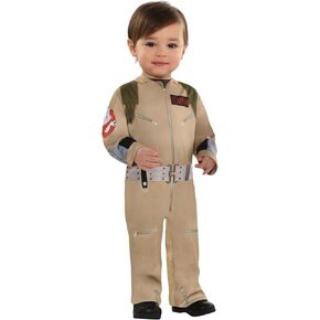 Infant Beige Ghostbusters Jumpsuit (6-12 Months) - 1 Pc. - Adorable & Fun Design, Perfect For Theme Parties, Photo Shoots, Halloween & More