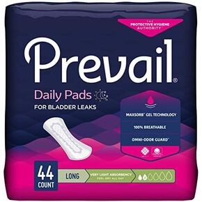 Prevail Proven - Prevail Incontinence Bladder Control Pads - Bladder Leak Pads - Very Light Absorbency, Long, 44 Count Bag