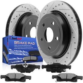 Front Brake Pads and Rotors Kit for 2007-2017 Toyota Camry, 2008-2018 Toyota Avalon, 2007-2018 Lexus ES350, 2013-2018 Lexus ES300H Ceramic Brake Pads and Brake Rotors