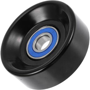 1 Pc Drive Belt Idler Pulley for Ford F-250 F-350 E-250 2002-2014 Iron Black Serpentine Tensioner Pulley Idler