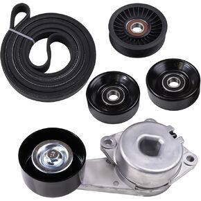 90K-38274A Serpentine Belt Drive Tensioner Pulley Component Kit Fit for 2005-2014 Ford F150 F250 F350 Explorer Lobo Expedition, Lincoln Navigator Replace ACK061025 DBK061025B