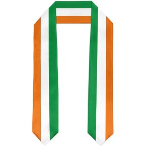 Ireland Flag Graduation Stole Satin Stole Scarf for Study Aboard International Students 72" Length