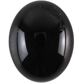 15 pcs of Natural Black Onyx Cabochon Gemstone Shape: Oval, Jewelry Making Supplies
