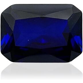 Royal Blue Loose Synthetic Sapphire Stone Radiant Cut Created Corundum Gemstone Faceted VVS Grade (2.9-17.26cts, 1Pcs)