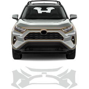 PPF Clear Car Pre-Cut Paint Protective Film for Toyota RAV4 Hybrid 2019-2024 8.5mil TPU Self Adhesive Rainproof Waterproof HD Scratch Exterior Accessories