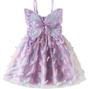 NNJXD Flower Girl Embroidery Dress Little Princess Tie Bowknot Summer Casual Dresses