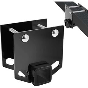 RV Bumper Hitch Receiver 2 inch Adapter, 3500 LBS Capacity Fits for 4 x 4 inch Square Beams RV Rear Bumpers, Camper RV Connect Bike Racks, Hitch Hammock, Cargo Carriers, 2-Inch Receiver (1)