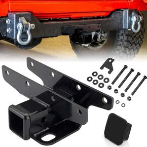 WeiSen 2" Rear Trailer Hitch Receiver Class 3 Towing Hitch Compatible with Wrangler JL/JLU 2 Door & 4 Door 2018-2025 (Excl 2018 JK Models)