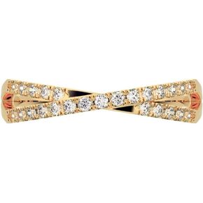 Clara Pucci 0.25 Ct Round Cut Diamond Dainty Minimalist Stackable Half Eternity Infinity Criss Cross Solid 14K Yellow Gold Everyday Womens Wedding Band Ring