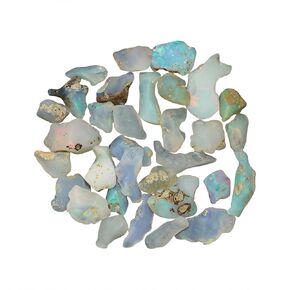 CRYSTALIS 30cts Natural Ethiopian-Opal, Matte Finish, Birthstone, Loose Gemstone Wholesale Bulk Rough Jewelry Making Supply, Chakra & Healing Raw Stones, Wire Wrapping, DIY, Gem Collection
