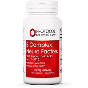 PROTOCOL FOR LIFE BALANCE B Complex Neuro Factors - with Vitamin C, Alpha-Lipoic Acid, CoQ10, and More - 60 Veg Caps