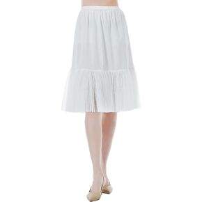 BEAUTELICATE 100% Cotton Half Slip Lightweight Skirt Extender Underskirt for Women Lace Hem