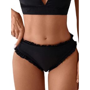 ZAFUL Women Cheeky Bikini Bottoms Wave Swimsuit Swim Briefs Bathing Basic Suit Bottom