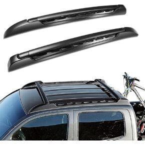 SCITOO Roof Rack Cross Bars, Aluminum Luggage Rack 165lbs Roof Rails Lightweight Crossbars Black Fit for Toyota Tacoma Double Cab 2005-2022