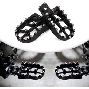 JFG RACING Dirt Bike Foot Pegs Rest Pedal Footpeg For KLX140/140L 2008-2026, KLX140G 2017-2026, KX65 2000-2026, KX85 2001-2025, KX100 1998-2021 And More Dirt Bikes, BLACK