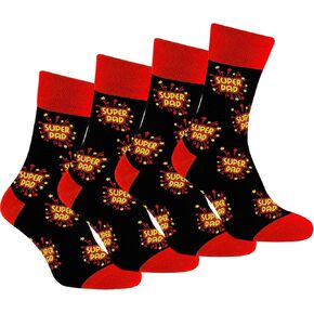 Gifts for Dad,2 Pair Funny Novelty Socks for Men,Father's Day Dad Gifts,Dad Socks for Birthday Party Thanksgiving & Christmas