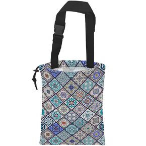 Car Garbage Bag Eiffel Tower Paris Drawstring Car Trash Bag Hanging for Back Seat with Adjustable Buckle Canvas Vehicle Trash Can Easy-to-Install