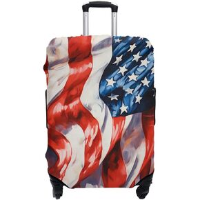 Stretchy Spandex Suitcase Covers for Luggage with Zippers & Elastic Straps, Durable & Stylish Luggage Decorate Covers TSA Approved (PLANE, Large (for 25-28 inch luggage))