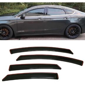 in-Channel Style Smoke Window Sun Rain Visor Vent Guard Deflector Shade Compatible with Ford Fusion 2013-2020