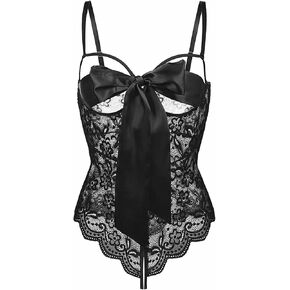 Women Babydoll Lingerie Lace Chemise Halter Nightwear Dress