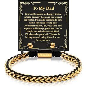 Gold Bracelets for Men 18K Gold Plated Franco Link Chain Stainless Steel Adjustable Mens Gold Bracelet Beads Birthday Forever Gifts for Man Dad Son Love in Saudi Arabia