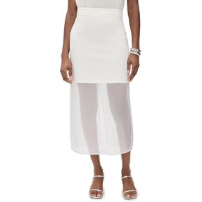 Pixie Market Women's Skirt with Mesh Sheer Bottoms