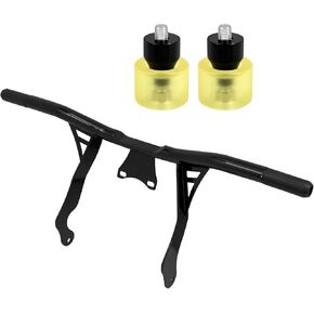 Engine Guard Highway Crash Bar + Yellow Decorative Wheel Fit for Harley Touring 14-25