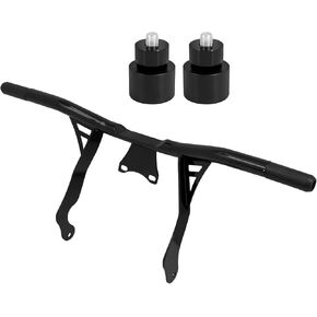 Engine Guard Highway Crash Bar + Black Decorative Wheel Fit for Harley Touring 14-25