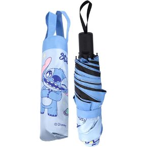 MINISO Disney Stitch Dinner Party Collection Umbrella, Cute Travel Umbrella Cartoon Stitch For Rain And Sun Beach Parasol For Women Girls Boys
