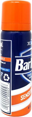 Barbasol Sensitive Skin Thick and Rich Shaving Cream for Men, Travel Size, TSA Approved, 2 oz. (Pack of 24) in Kuwait