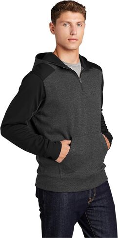 SPORT-TEK Men's Colorblock Tech Fleece 1/4 Zip in Kuwait