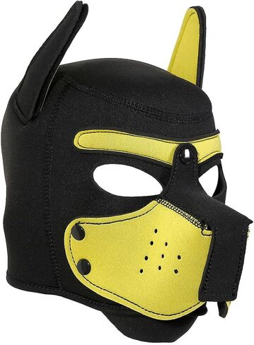 Pup Mask Adult The Dog Face Free Size Removable Neoprene Mask with Ten Colors in Saudi Arabia