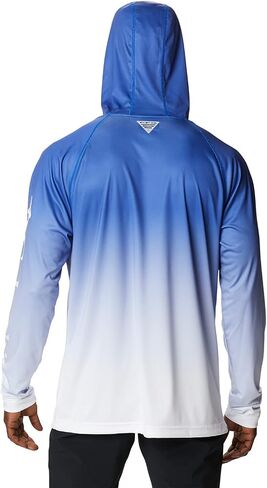 Columbia Men's Collegiate Super Terminal Tackle Hoodie, FLA - Azul Gradient Print, Large in Saudi Arabia