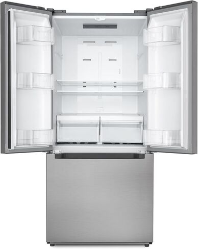 KoolMore RS-FR22 Counter Depth 22.5 Cu.Ft French Door Refrigerator with Automatic Ice Maker Stainless-Steel Fridge, Silver in Kuwait