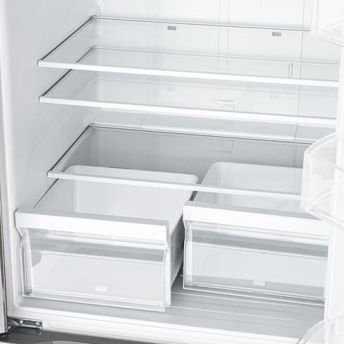 KoolMore RS-FR22 Counter Depth 22.5 Cu.Ft French Door Refrigerator with Automatic Ice Maker Stainless-Steel Fridge, Silver in Kuwait
