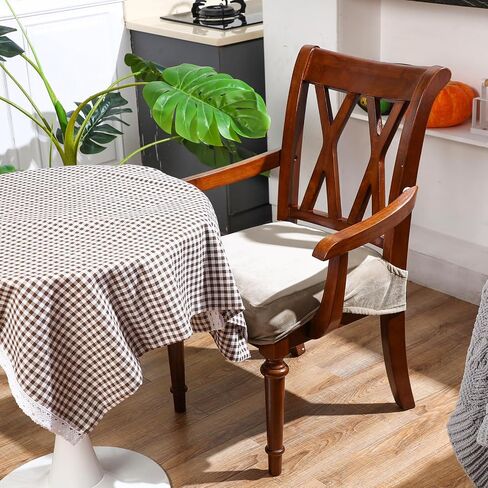 Havawish Large Velvet Dining Room Chair Seat Covers with Armrest Dining Chair Slip Covers Protectors (Black) in Saudi Arabia