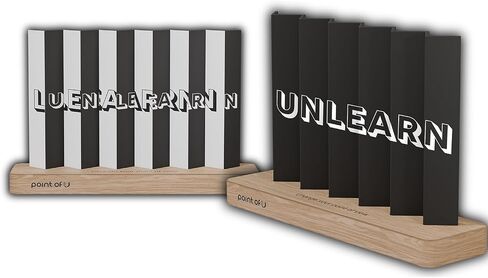 Desk Decor - Funny Table Sign Learn/Unlearn – Motivational Office Accessories – Unique Decor for Women & Men – Cool Coworker Gifts & Cubicle Decorations for Work in Saudi Arabia
