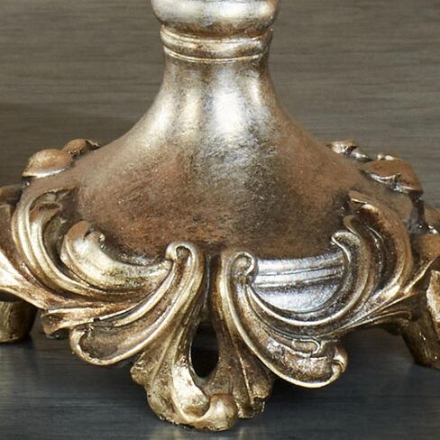 Vina Elegante Victorian Style Gold Candleholders | Traditional Centerpiece Decor with Acanthus Leaves Design | Holds Pillar or Taper Candles in Saudi Arabia