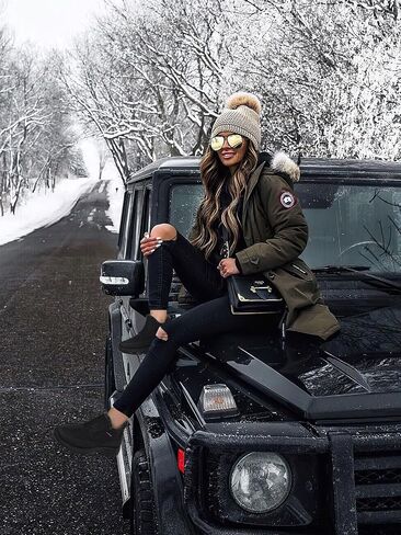 TEMOFON Winter Snow Boots for Women: Waterproof Warm Fur Lined Walking Outdoor Ankle Booties Slip on Snow Shoes Size 5-12 in Saudi Arabia