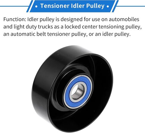 1 Pc Drive Belt Idler Pulley for Ford F-250 F-350 E-250 2002-2014 Iron Black Serpentine Tensioner Pulley Idler in Saudi Arabia