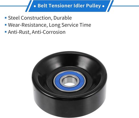 1 Pc Drive Belt Idler Pulley for Ford F-250 F-350 E-250 2002-2014 Iron Black Serpentine Tensioner Pulley Idler in Saudi Arabia
