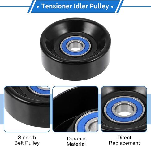 1 Pc Drive Belt Idler Pulley for Ford F-250 F-350 E-250 2002-2014 Iron Black Serpentine Tensioner Pulley Idler in Saudi Arabia
