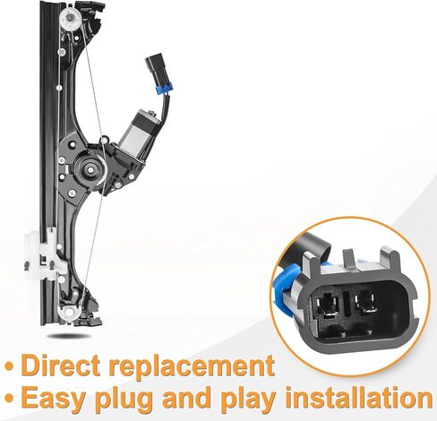 NPAUTO Front Right Passenger Side Power Window Regulator with Motor Replacement for Fiat 500 2012 2013 2014 2015 2016 2017 2018 2019, 751-649 in Saudi Arabia