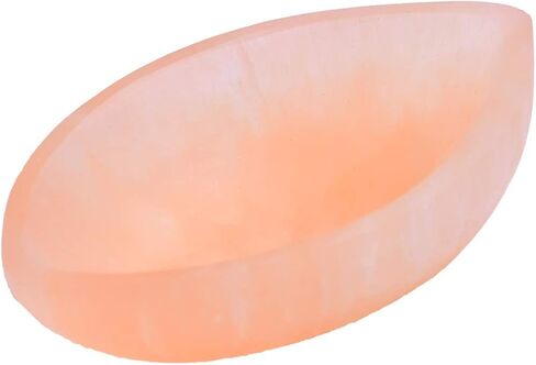 AMOYSTONE Natural Selenite Bowl Large Round Shaped Crystal Bowl 5.5" Selenite Charging Station Extra Large for Charging Cleansing Crystal Jewelry in Kuwait