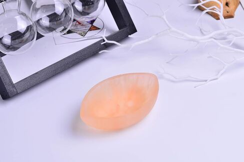 AMOYSTONE Natural Selenite Bowl Large Round Shaped Crystal Bowl 5.5" Selenite Charging Station Extra Large for Charging Cleansing Crystal Jewelry in Kuwait