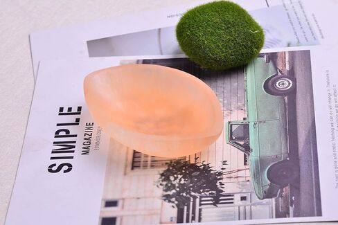 AMOYSTONE Natural Selenite Bowl Large Round Shaped Crystal Bowl 5.5" Selenite Charging Station Extra Large for Charging Cleansing Crystal Jewelry in Kuwait
