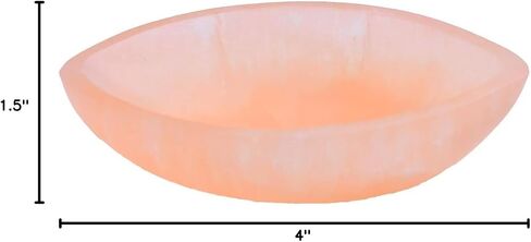 AMOYSTONE Natural Selenite Bowl Large Round Shaped Crystal Bowl 5.5" Selenite Charging Station Extra Large for Charging Cleansing Crystal Jewelry in Kuwait