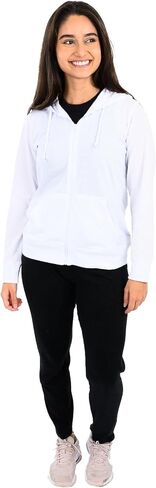 Cottonhood Lightweight Hoodies for Women, Zip Up Hoodie – Soft Jersey Long Sleeve, Hooded Sweatshirt in Saudi Arabia